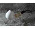 Block Meerschaum Smooth Bamboo Pipe