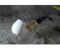 Block Meerschaum Smooth Bamboo Pipe
