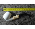 Block Meerschaum Smooth Bamboo Pipe