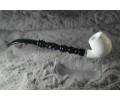 Block Meerschaum Silvery Churcwarden Pipe