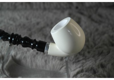 Block Meerschaum Silvery Churcwarden Pipe