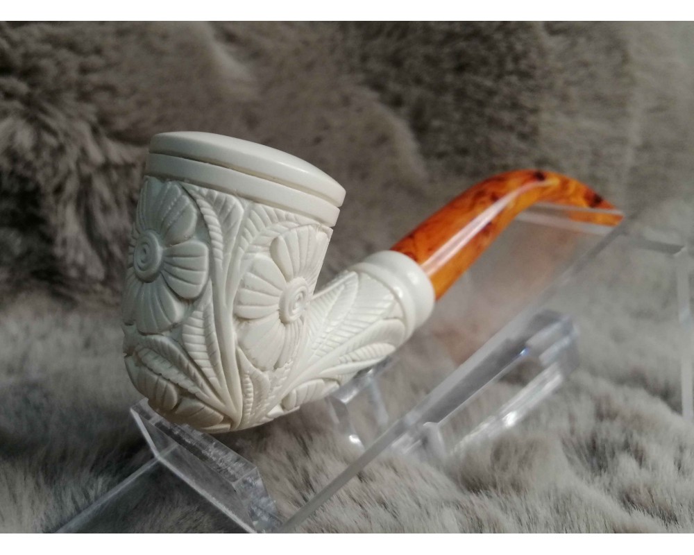 Hard Details Block Meerschaum Pipe