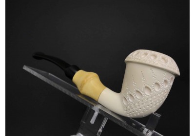 Block Meerschaum Calabash Pipe & Bamboo