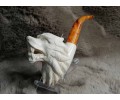 Block Meerschaum Wolf Pipe