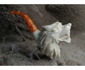 Block Meerschaum Wolf Pipe