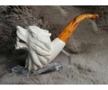 Block Meerschaum Wolf Pipe
