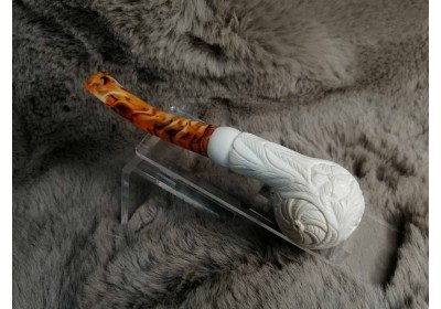 Block Meerschaum Hard Details Apple Pipe