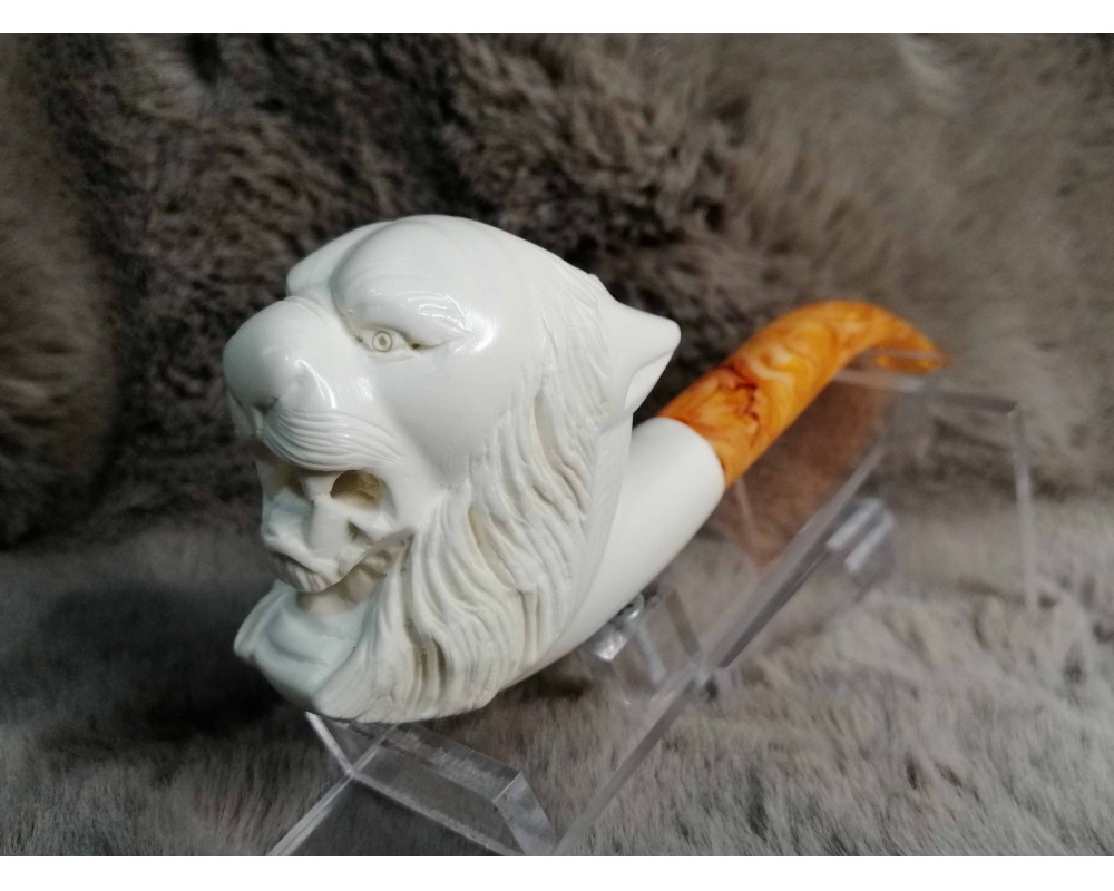 Block Meerschaum Tiger Pipe