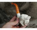 Block Meerschaum Hunter Dog Pipe