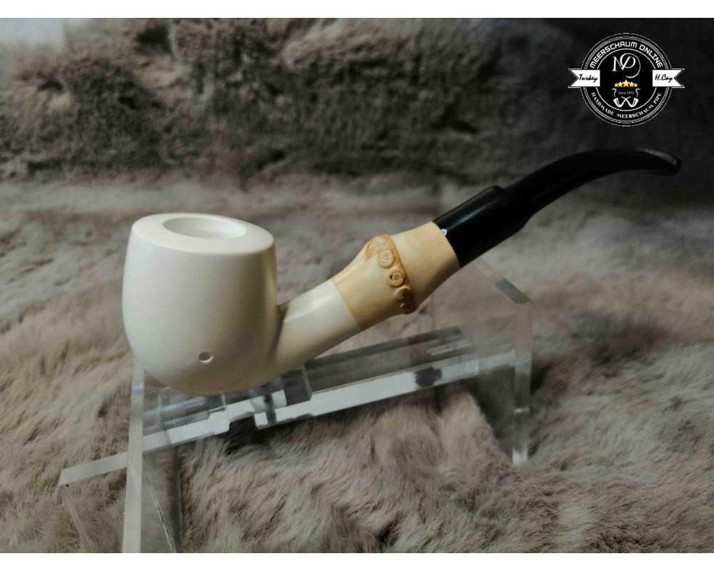 Block  Meerschaum Bamboo Pipe