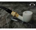 Block  Meerschaum Bamboo Pipe