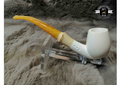 Block  Meerschaum  Bamboo Pipe