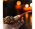 Two-Faced Skull Meerschaum Pipe