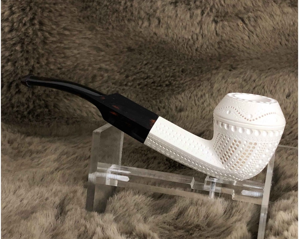 Meerschaum Carved Bulldog Pipe