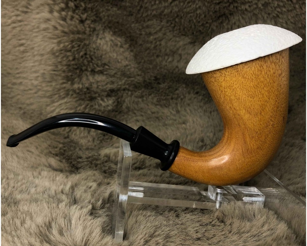Meerschaum Calabash Pipe - Handmade (Okume Wood) Sherlock Holmes Style Meerschaum Calabash Pipe - Handmade (Okume Wood) Sherlock Holmes Style
