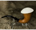 Meerschaum Calabash Pipe - Handmade (Okume Wood) Sherlock Holmes Style Meerschaum Calabash Pipe - Handmade (Okume Wood) Sherlock Holmes Style