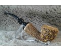 Block Meerschaum Reverse Calabash Pipe