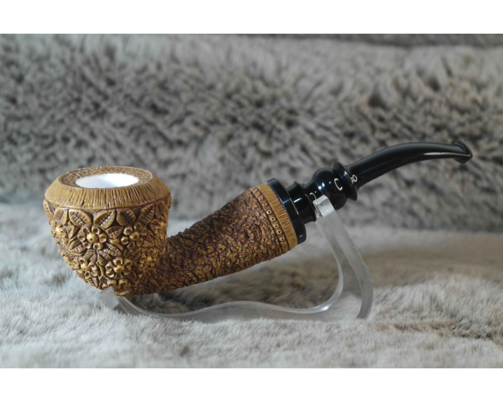 Block Meerschaum Reverse Calabash Pipe