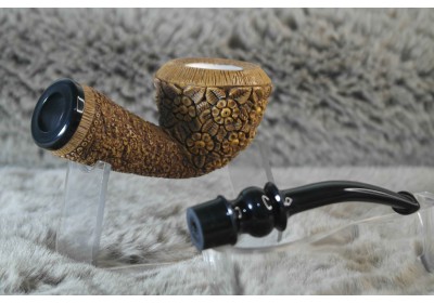 Block Meerschaum Reverse Calabash Pipe