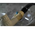 Block Meerschaum Pipe Bamboo with Turquoise stone