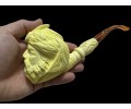 Block Meerschaum Hard Detail Sultan Pipe Big Size Master Carver Hilmi Çay
