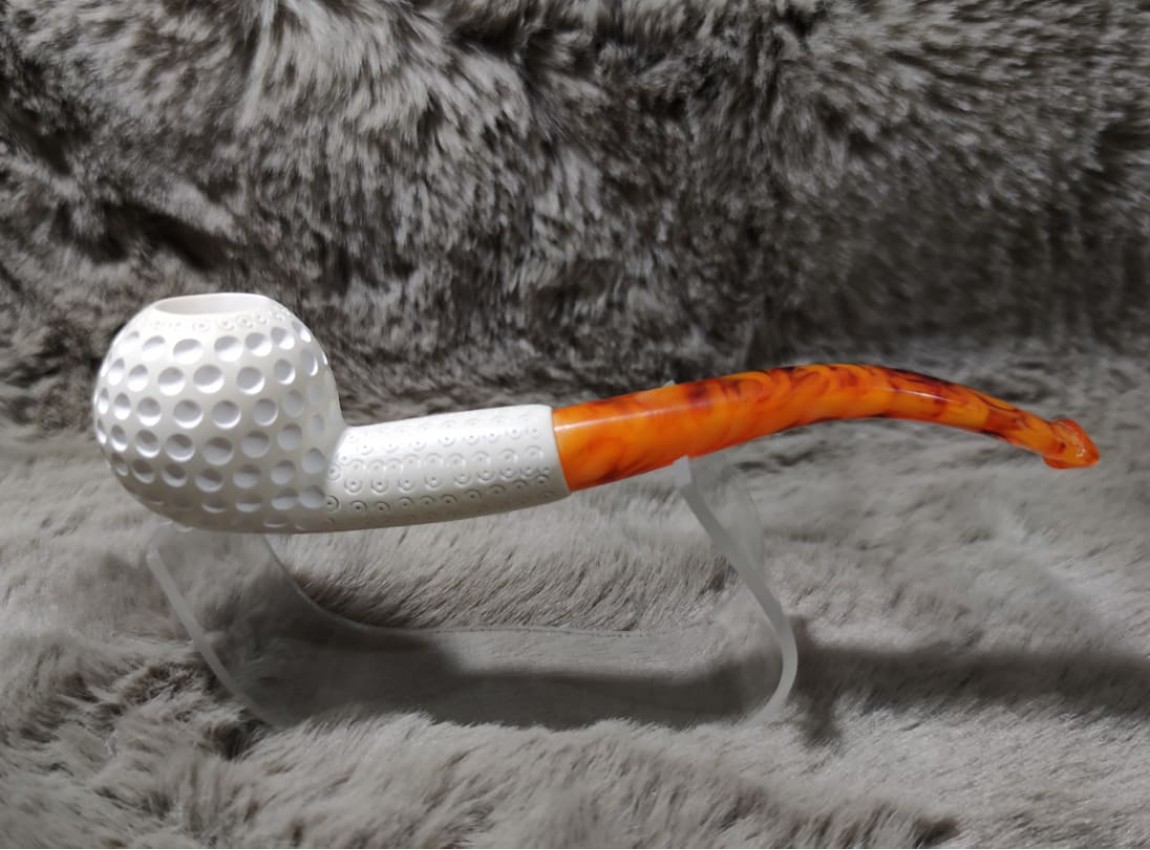 Block Meerschaum Golf Ball Pipe