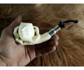 Block Meerschaum Silvery Eagle Claw Pipe