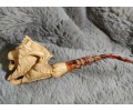 Lion in Dragon Claw  Pipe