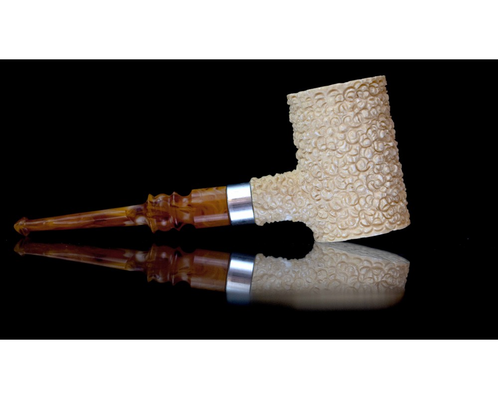 Block Meerschaum Rustic Poker Pipe