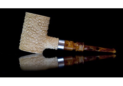 Block Meerschaum Rustic Poker Pipe