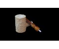 Block Meerschaum Rustic Poker Pipe