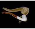 Block Meerschaum Rustic  Pipe