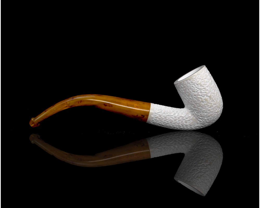 Block Meerschaum Rustic  Pipe