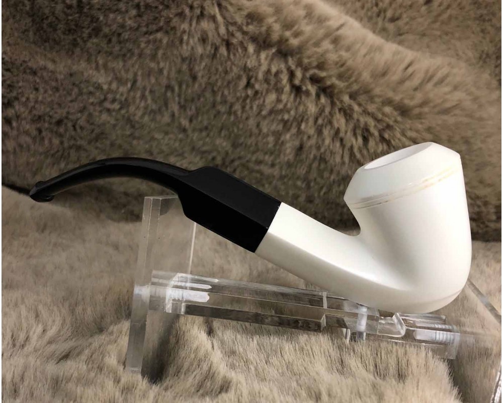 Block Meerschaum Panel Bulldog Pipe