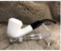 Block Meerschaum Panel Bulldog Pipe
