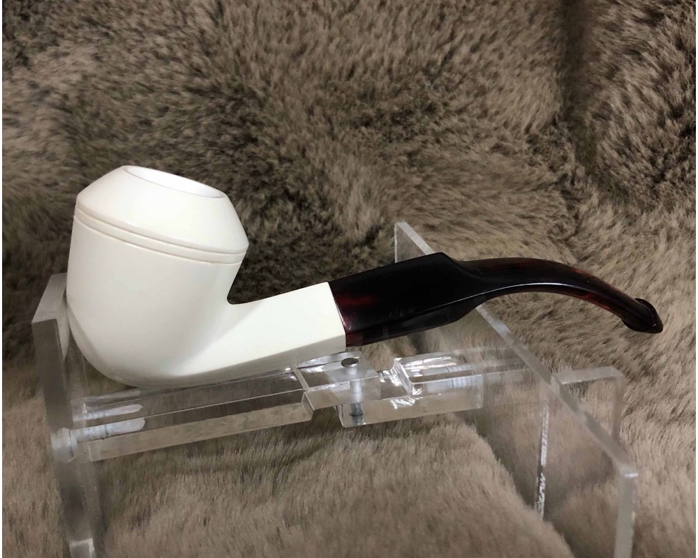 Block Meerschaum Panel Bulldog Pipe