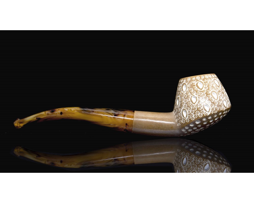 Block Meerschaum Carved Pipe