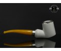 Handmade Block Meerschaum Silvery Pipe