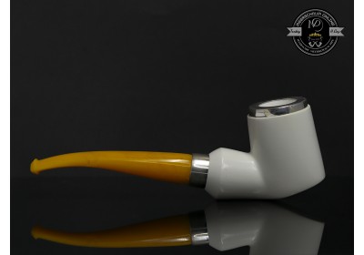 Handmade Block Meerschaum Silvery Pipe