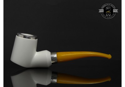 Handmade Block Meerschaum Silvery Pipe