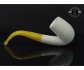 Handmade Block Meerschaum Full Bent Billiard Pipe Handmade Block Meerschaum Full Bent Billiard Pipe