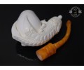 Handmade Block Meerschaum Eagle Claw Pipe