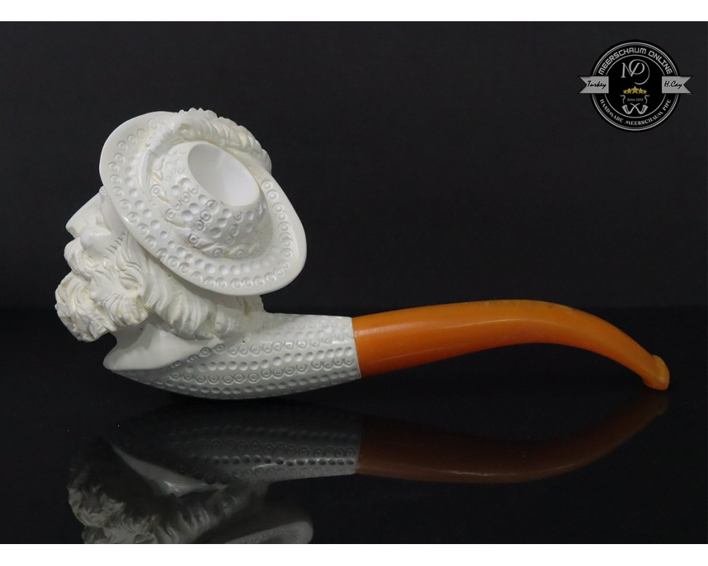 Handmade Block Meerschaum Poet Pipe