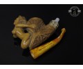 Handmade Block Meerschaum Silvery Naked Girl Pipe
