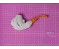 Handmade Block Meerschaum Eagle Claw Pipe