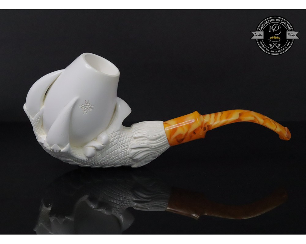 Handmade Block Meerschaum Eagle Claw Pipe