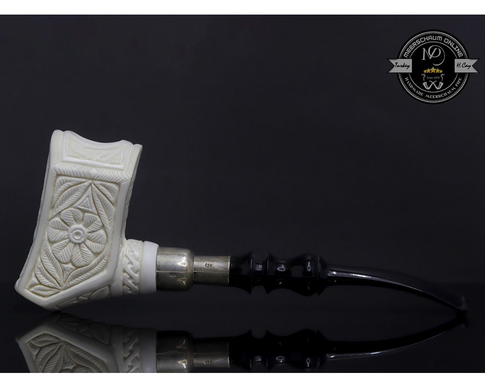 Handmade Block Meerschaum Silvery  Pipe