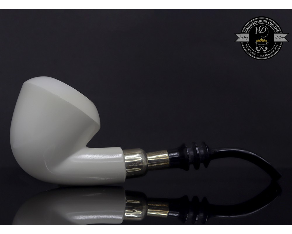 Handmade Block Meerschaum Silvery Pipe Handmade Block Meerschaum Silvery Pipe