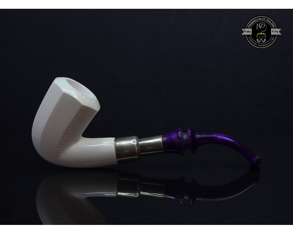 Block Meerschaum Silvery Pipe