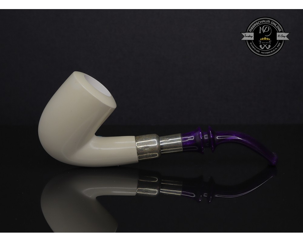 Block Meerschaum Silvery Pipe Block Meerschaum Silvery Pipe
